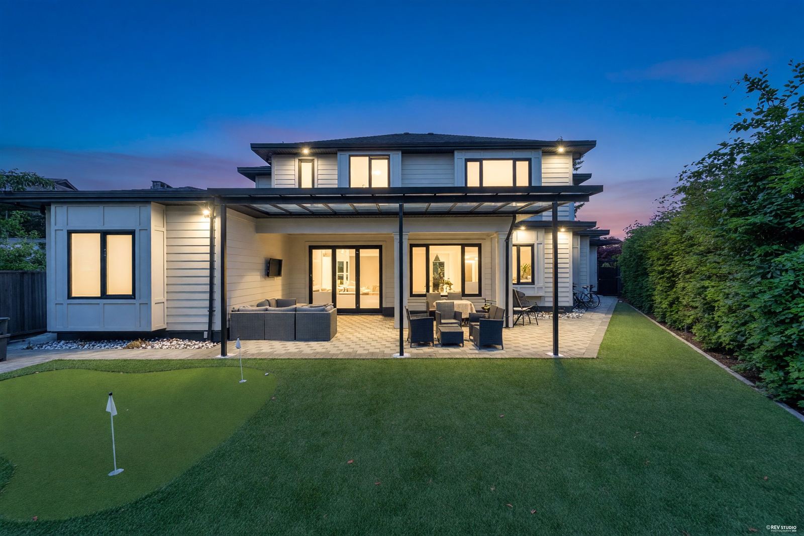 Luxury listing at dusk